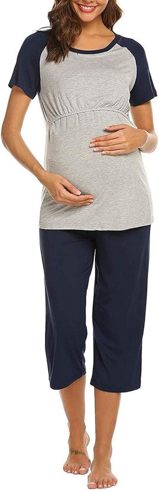 Maternity Pyjamas for Women Hospital Sleepsuits Nursing Pajama Set