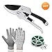 Morgofun Garden Tools Set, 3 Pieces Heavy Duty Gardening Tools Kit with Garden Bypass Pruning Shears, Cut Resistance Gloves and Plant Rope, Best Gardening Tools for Women Men