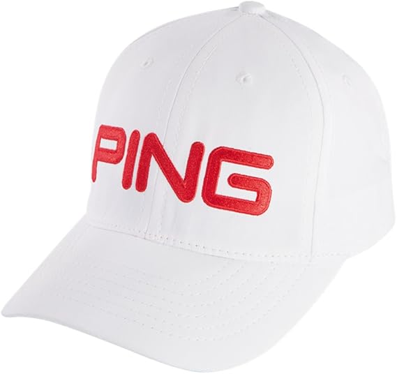Ping Tour Light Golf Hat Cap Adjustable 2017 WHITE/RED