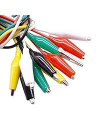 u sky doble Puntas de prueba cocodrilo Roach Clip (19 1 2" Jumper Wire para Arduino MCU experimento Prueba (Pack de 10 unidades)