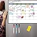 Magnetic Calendar for Refrigerator - QEARLIZ Magnetic Dry Erase Calendar, Fridge Calendar Included 3 Fine Tip Markers & Eraser with Magnet for A Complete Set