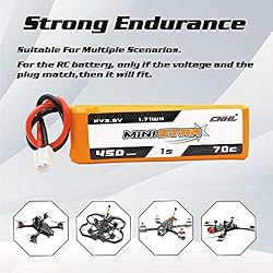 CNHL 450mAh 1S lipo Battery HV 3.8V 70C Lipo
