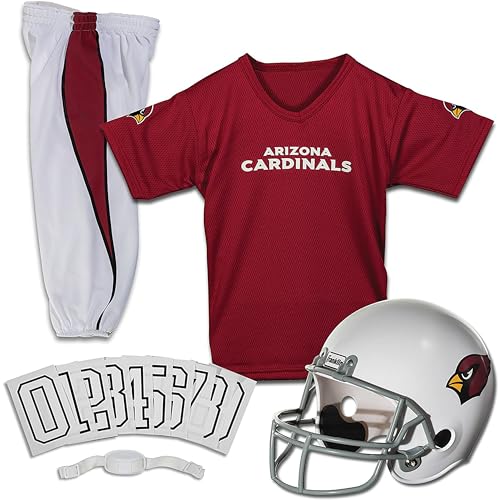 Arizona Cardinals Youth NFL Deluxe Helmet and Uniform Set (Medium)
