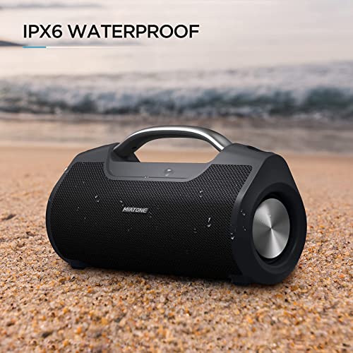 MIATONE 60W Portable Bluetooth Speaker with Titanium Subwoofer, Outdoor
