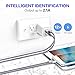 Atizzy Phone Charger High Speed Data Sync Transfer & Charging Nylon Braided USB Cable 2 Pack 6 FT with Dual USB Wall Charger Compatible with Phone X/8/8 Plus/7/7 Plus/6/6 Plus/6s/6s Plus/5/5s/5c/SE