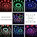 EAAGD DJ Disco Stage Lights - Sound Activated Party Lights Mini RGB LED Crysral Magic Ball Multi Colored Rotating Stage Effect Light Clubs Light for Home Room Dance Parties