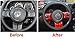 MOEBULB Interior Steering Wheel Cover Trim for 2011-2017 Jeep Wrangler JK Sahara Rubicon & Compass & Patriot (3pcs, Red)