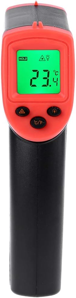 Yintiod Digital l-a-s-er Infrared Thermometer -50~600 Degrees Temperature Measuring Gun C/F Selection LCD Pyrometer Temperature Instrument