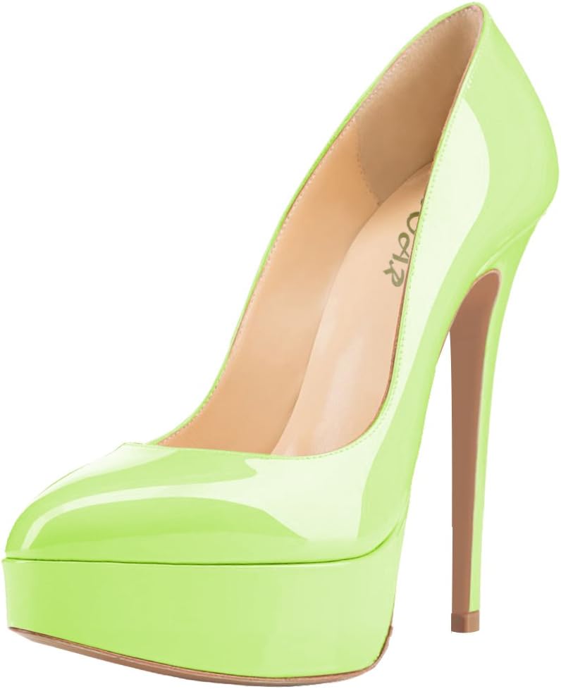 AOOAR Women's Two-Toned High Platform Spike Stiletto Pumps