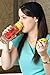 Asobu Flavor It 20 Ounce Glass Water Bottle With Fruit Infuser, Red