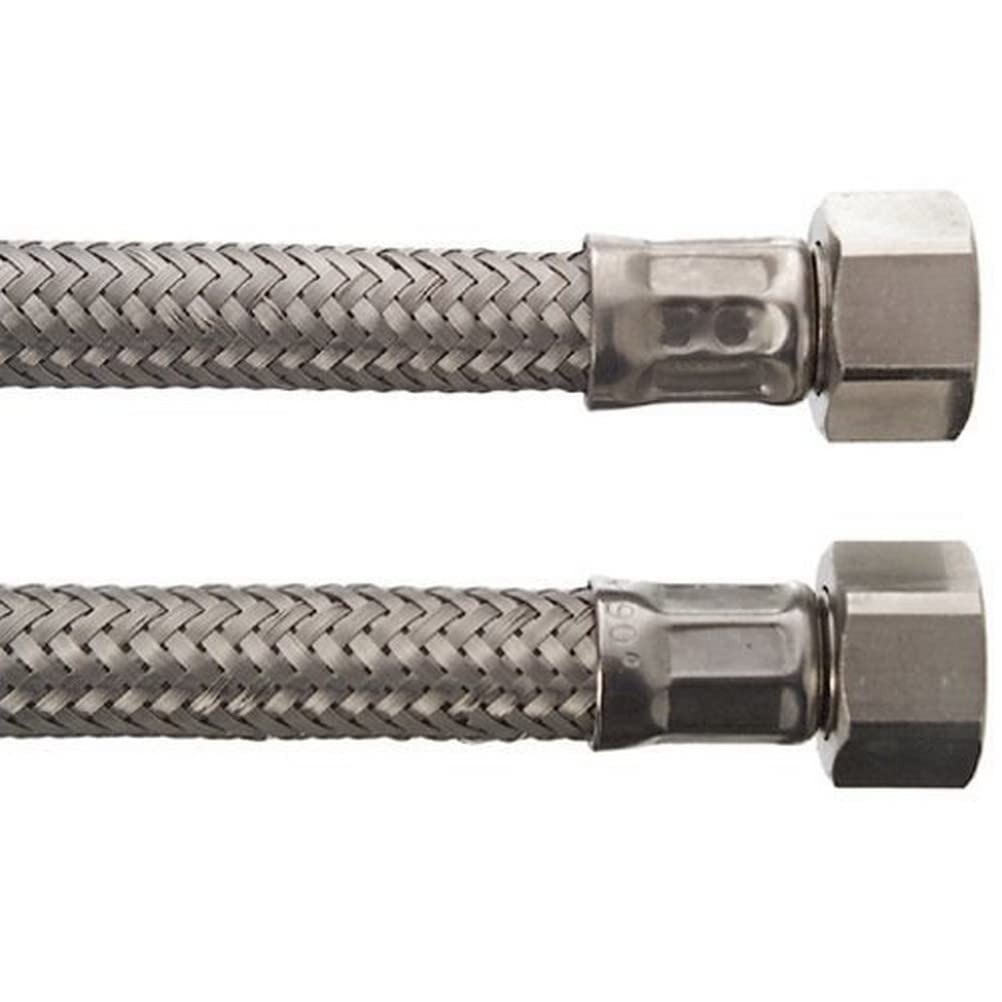 CORNAT T596008 Flexible Connection Hoses-Straight x1/2 IT x700, Stainless Steel Look, 1/2 Zoll Innengewinde