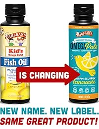 Barlean’s Omega Pals Fish Oil, Chirpin’ Slurpin’ Lemonade, 8-oz, Packaging may Vary
