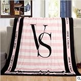 Aimi Store New Arrivals Rug Pink VS Secret Carpet Manta Blanket Throws on Sofa / Bed / Plane Travel Plaids Limited Battaniye