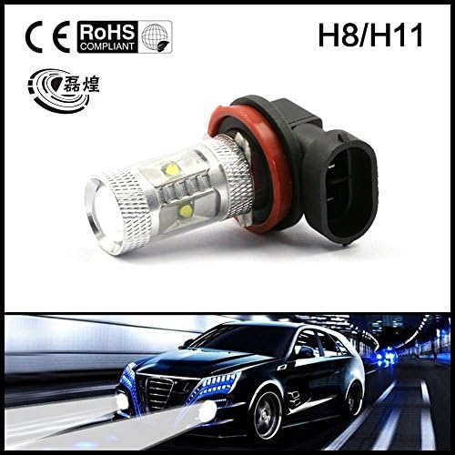 2X H11 7000K White 30W High Power Fog/Driving DRL Daytime Running LED Light 12V
