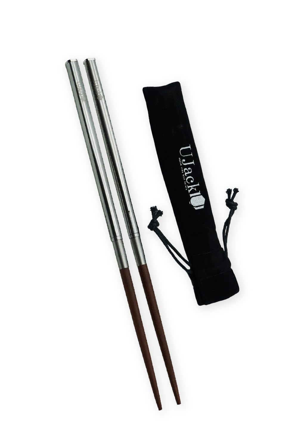 UJack(ユージャック) 仕込み箸 折り畳み箸 携帯箸 木製 天然木 分割 箸 中まで洗える分割箸 収納ケース付き商品画像