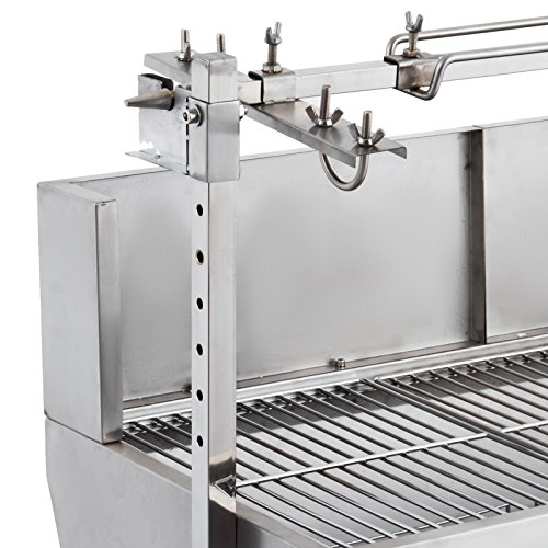 OrangeA Grill Motor 23W 110V 132 Lbs BBQ Pig Lamb Rotisserie Roaster Stainless Steel Skewer Roast G