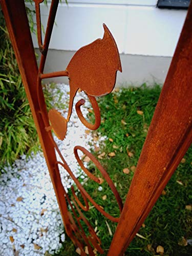 Zen Man Edelrost Garten Rosenbogen Rost aus MetallGartendeko Garten Rankhilfe Spalier Rost Rosenranke Handarbeit 120… – Bild 8