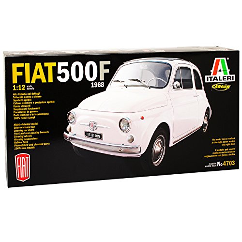 Italeri FIAT 500 F Klassik Weiss Ur Modell ab 1957 1/12 Modell Auto