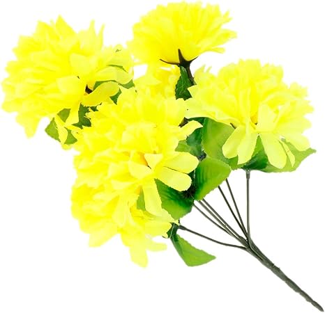 Amazon 菊の花 シルクフラワー きく ５色選べ 黄 造花 通販