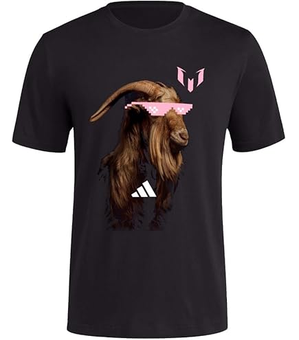 Tシャツ・カットソー adidas originals Messi Goat Graphic T-shirt Black Amazon.com : adidas Messi Goat Graphic Tee Men's, Black