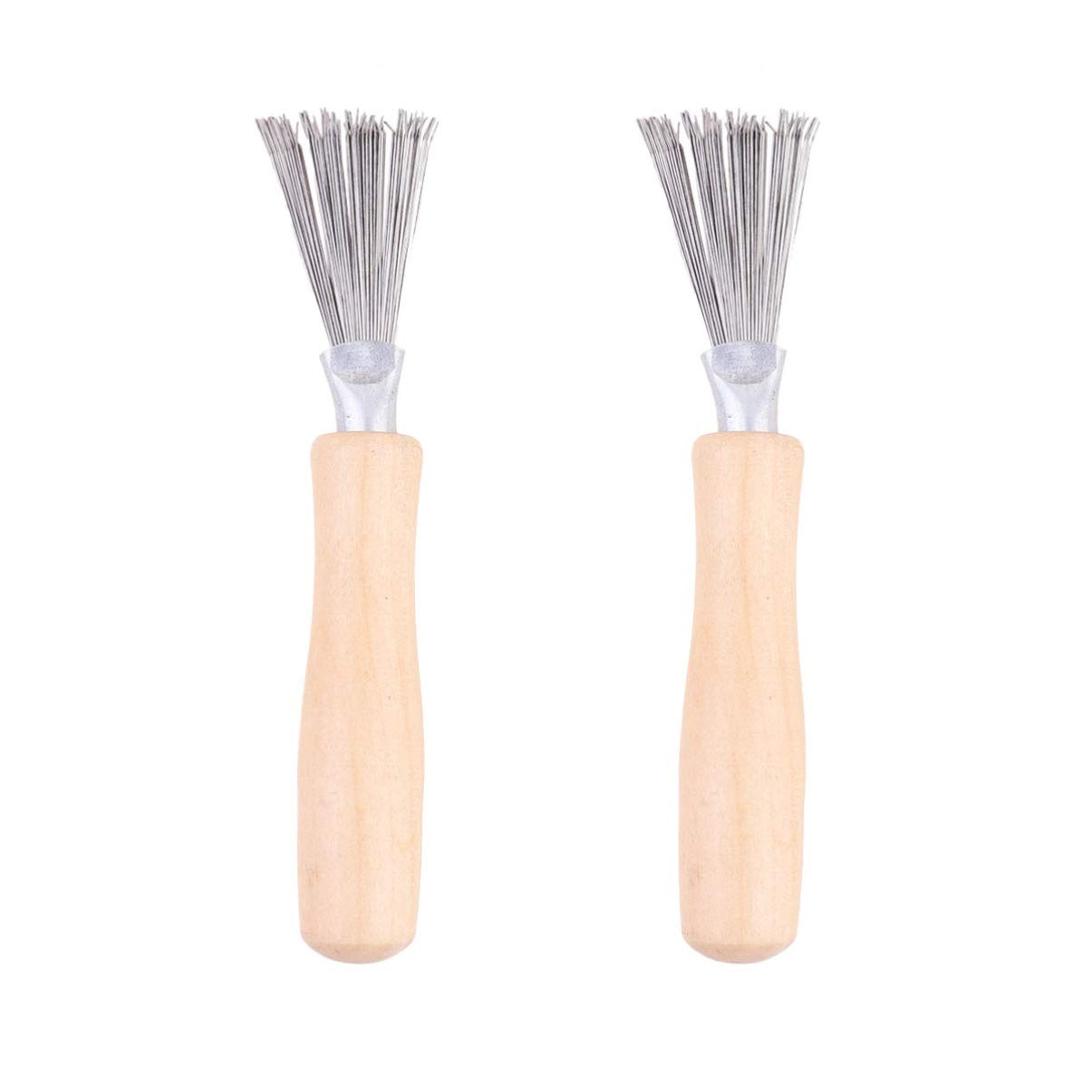 Beaupretty Hair Brush Cleaning Tool,Hair Comb Cleaner Hair Brush with Metal Wire Rake,2pcs
