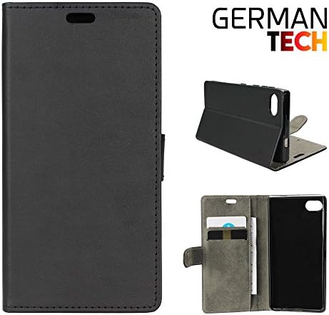 Blackberry Motion Flip Cover Case. Protects and adapts flawlessly to your Smartphone, [ Viewing Stand ] German Tech - Black .