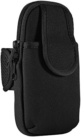 Water Resistant Cell Phone Armband, Large Enough to Hold 5.5in Cellphone Like iPhone 7 Plus,6 Plus and Other Small Items (Black)