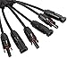 uxcell 1Pair MC4 Y Branch Solar Panel Adaptor Cable Connector 30A MMMF FFFM Set Wire T Splitter