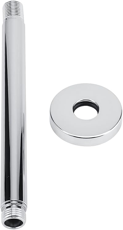 Hyuduo G 1/2" Stainless Steel Ceiling Mount Shower Arm Extender Pipe 20cm Chrome