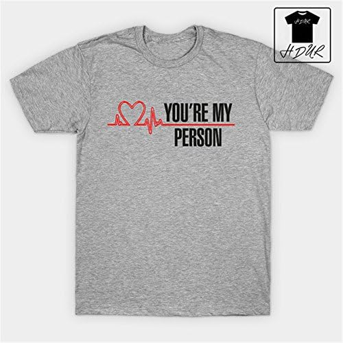 HDUR Greys Anatomy Youre My Person Greys Anatomy(1) Hip-Hop Unisex Graphic Tee Shirt T-Shirt-XX-Large