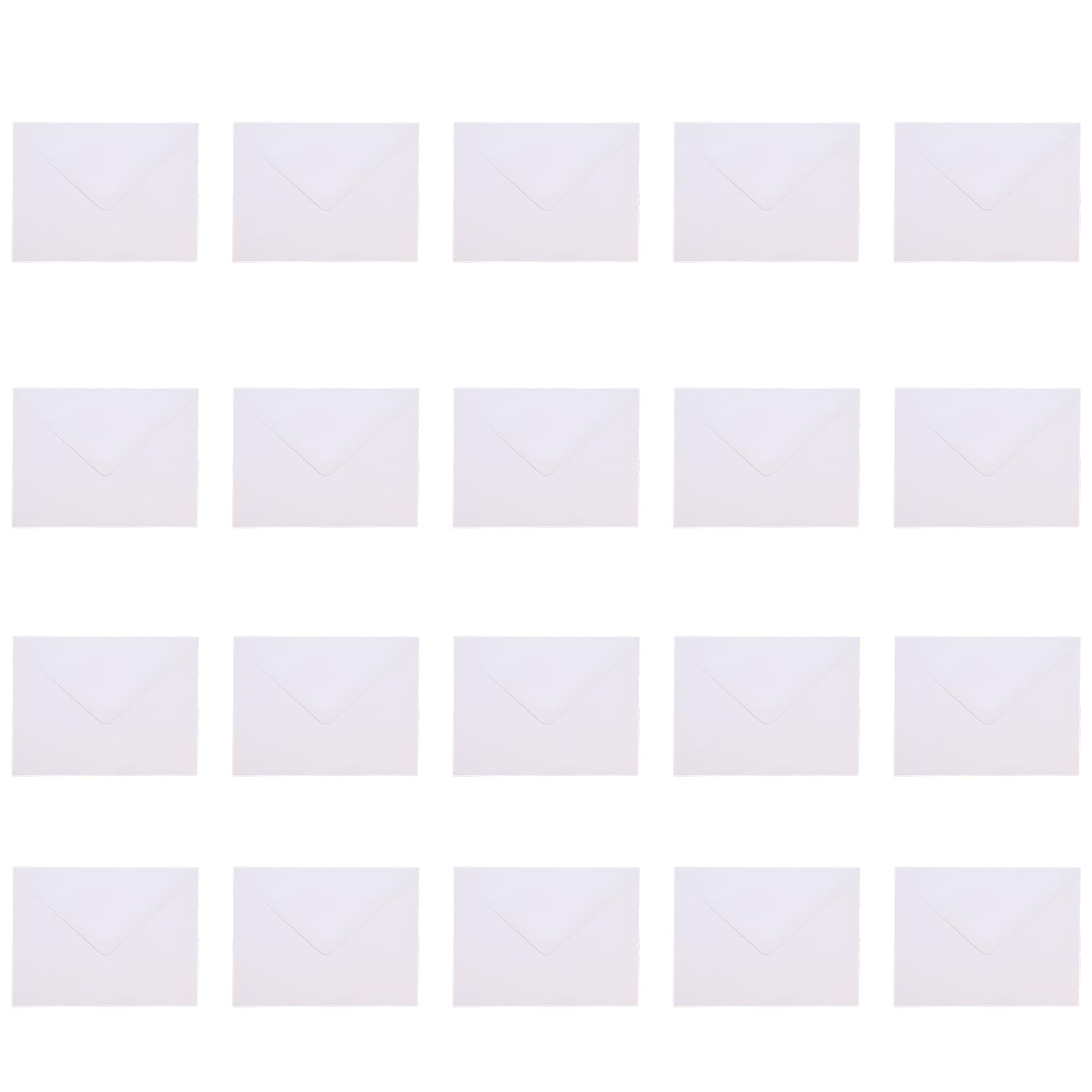 Leliafleury 20Pcs White Envelopes Packaging Gummed Envelopes Gift Envelopes for Letters Invitations Greeting Cards, 110 x 160mm