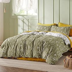 Bedsure Queen Comforter Set - Olive Green