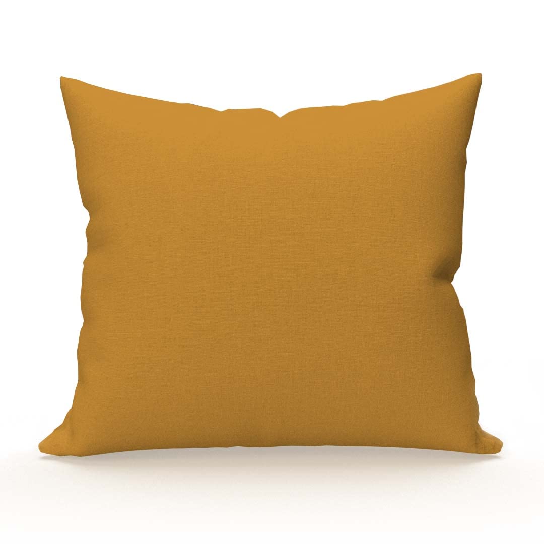 Soleil d'ocre, Pillowcase, Cotton 57 Threads, Mustard, 63 x 63 cm