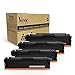 V4INK New Compatible 201X CF400X CF401X CF402X CF403X CF400A Toner Cartridge for HP Color LaserJet Pro M252dw M252n MFP M277dw M277n, 4 Pack