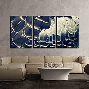 3 Piece Canvas Wall Art - Bird - Modern Home Art Stretched and Framed Ready to Hang - 16"x24"x3 Panels