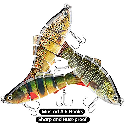 TANJULURE Angelköder für Barsch, Forelle, 3,6 - 9,9 cm, mehrgliedrige Schwimmköder, langsam sinkend, bionisch… – Bild 5