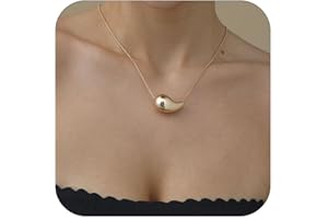 VULETO Drop Necklace Dupes Teardrop Dainty 14k Gold Plated Water Drop Hypoallergenic Pendant Necklace for Women Girls