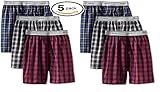 Fruit of the Loom 5Pack Boys Exposed-Waistband Boxers Boxer Shorts Underwear L
