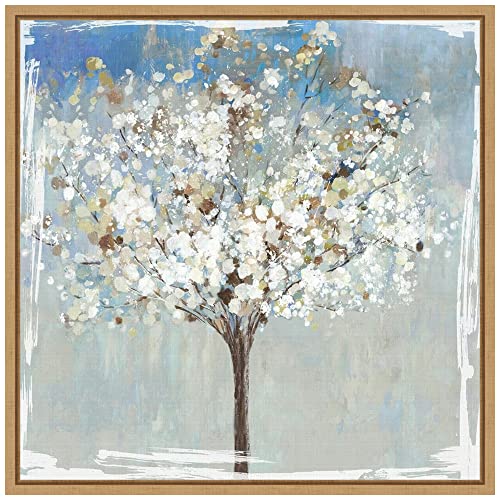 Amanti Art Framed Canvas Wall Art 16x16 Winter Still Tree by Asia Jensen, Frame…