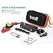 BEATIT B9-B 600A 14000mAh Portable Car Jump Starter (Up to 5.5L Gas or 4.0L Diesel Engines),12V Auto Battery Booster,Dual USB Phone Charger Power Pack with Smart Jumper Cables,Flashlight & Compass