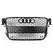 ZMAUTOPARTS For 2008-2012 Audi A5 / S5 B8 8T RS5 Style Honeycomb Mesh Hex Grille Gloss Black