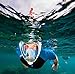SEGMART Seaview 180° Panoramic Snorkel Mask - EasyBreath Snorkeling Mask Full Face,Anti-Fog,Hypoallergenic Silicone Facial Lining (Blue, L/XL)