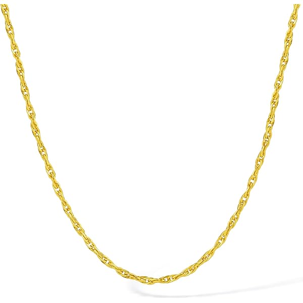 ZHOU LIU FU Solid Gold Chain Necklace, 24K Real Gold Chain
