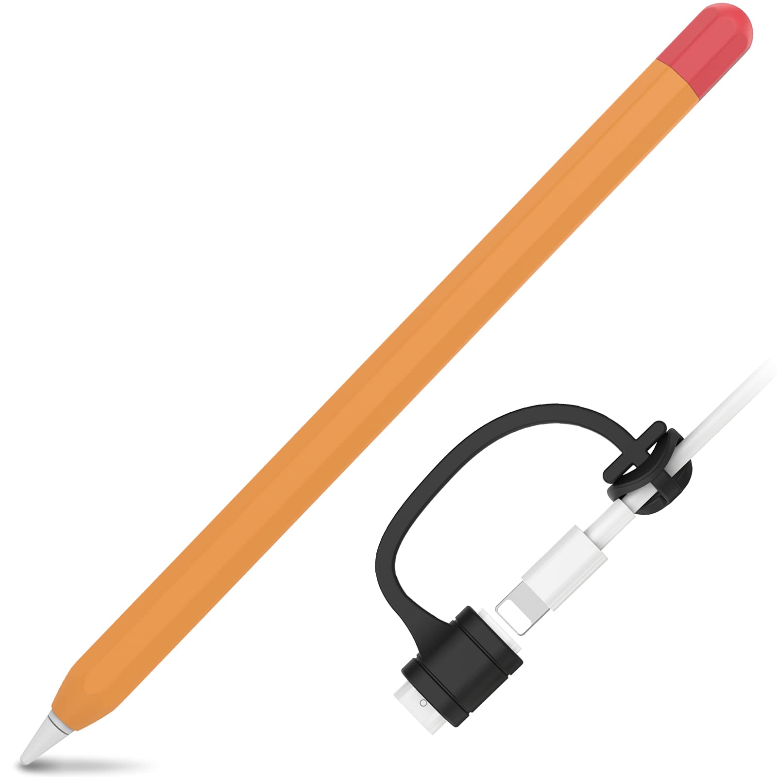 Photo 1 of *USED*
AhaStyle Duotone Case for Apple Pencil 1st Gen, Silicone Sleeve Cover with Cable Adapter Tether Kit Compatible with Apple Pencil 1st Generation(Orange)