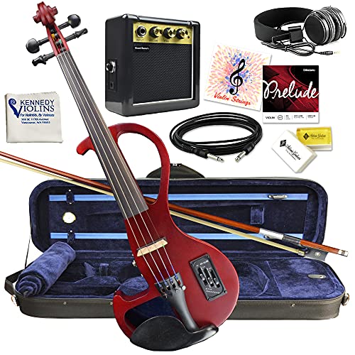 Kennedy Violins Electric Violin Bunnel Edge Outfit 4/4 Full Size(RED