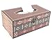 Bellaa 21796 Rectangle Tissue Box Holder Cover Paper Napking Dispenser Antique Retro Route 66 Home Office Car Top Lid Wooden Hinged