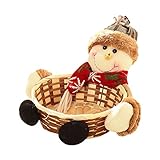Hot Sales!! ZOMUSA Candy Storage Basket Decoration Santa Claus Storage Basket Christmas Gift (A)