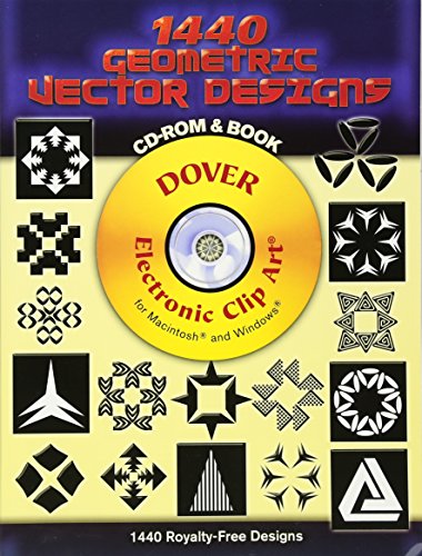 1440 Geometric Vector Designs CD-ROM and Book (Dover Electronic Clip Art) - Thumbnail 3