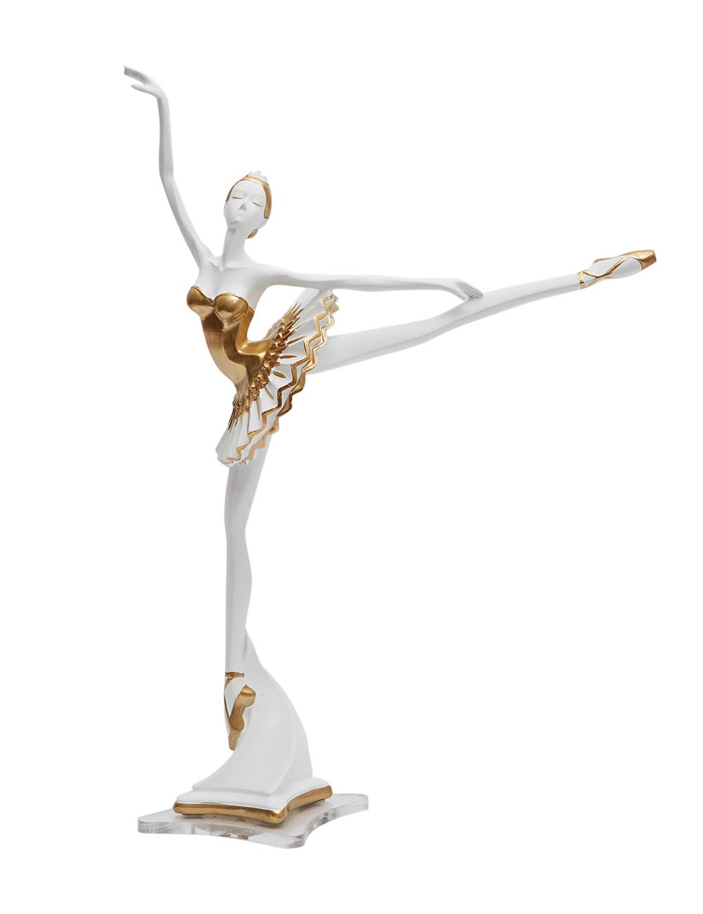 Amoy-Art Lady Sculpture Statue Woman Ornament Arts Yoga Figurine Gifts Modern Home Decor Table Centerpiece Crafts Polyresin 30cm