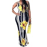 Womens Sun Dresses Casual Beach - Sexy Vintage Tie Dye Floral Party Elegant Boho Bodycon Maxi Long Dress Plus Size